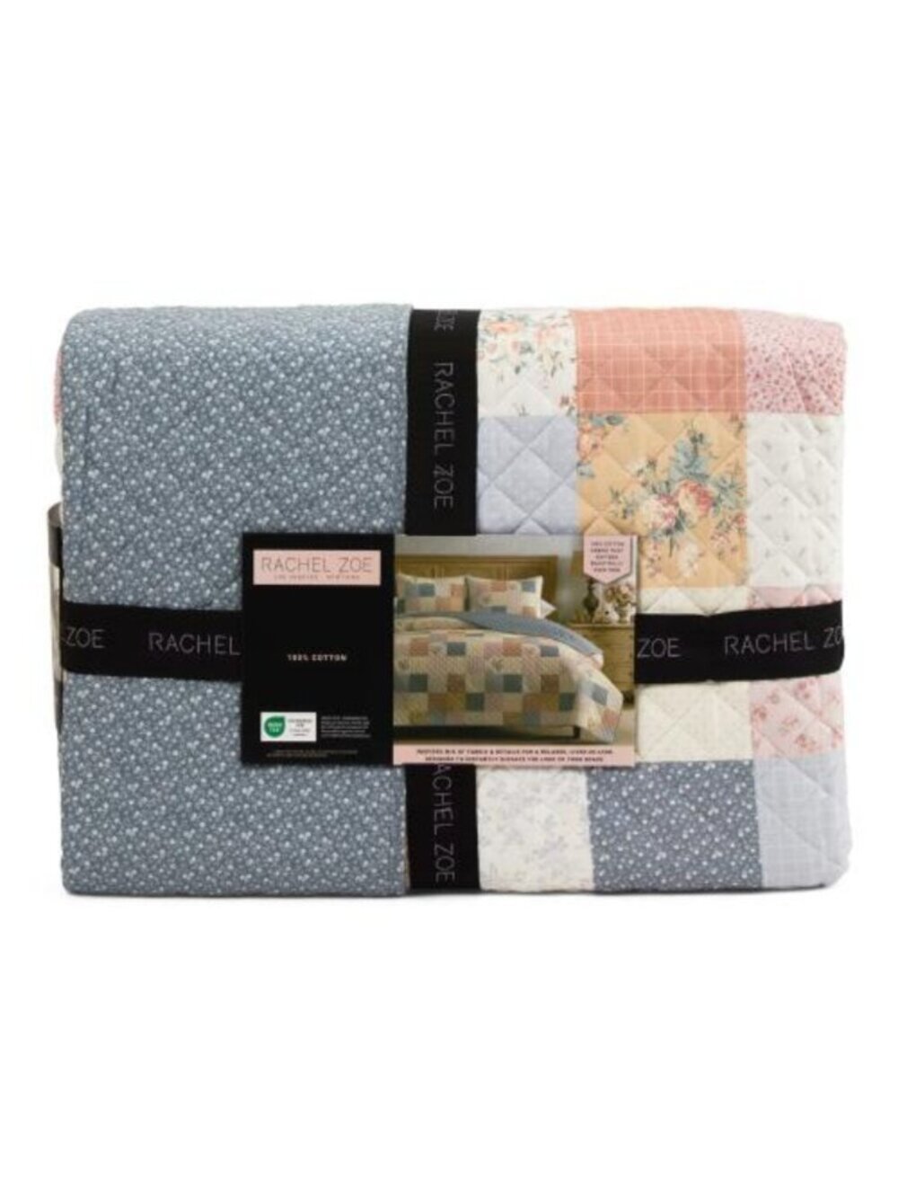 RACHEL ZOE Reversible Patchwork Quilt Set